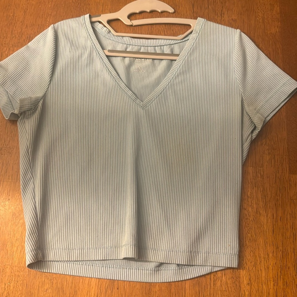 baby blue baby tee